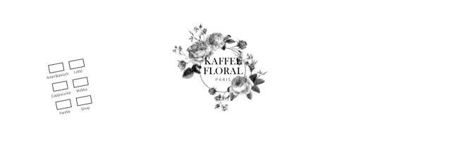 Pappbecher mit Blume Illustration Cafe Getränkemenü