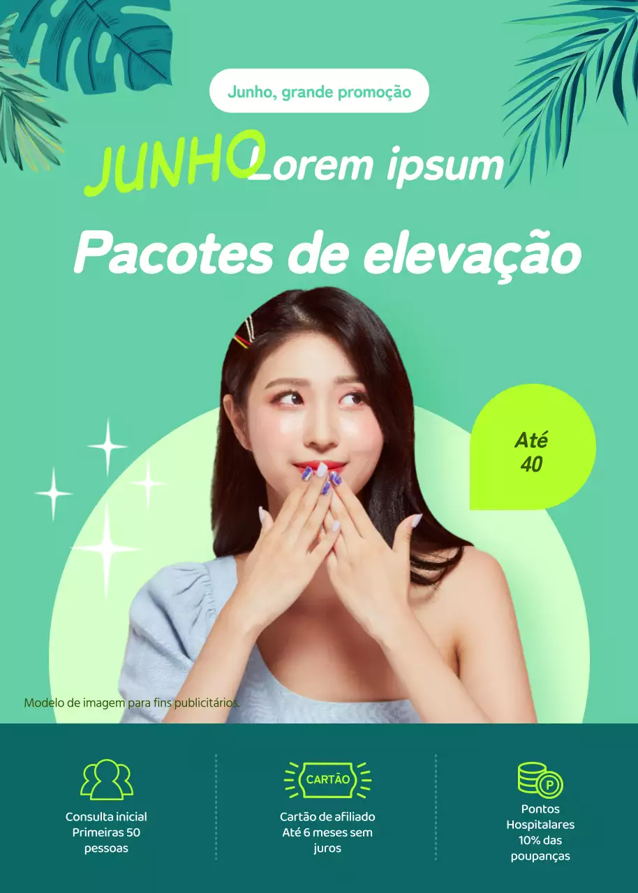 Turquesa junho verão Lifting Package EventPopup