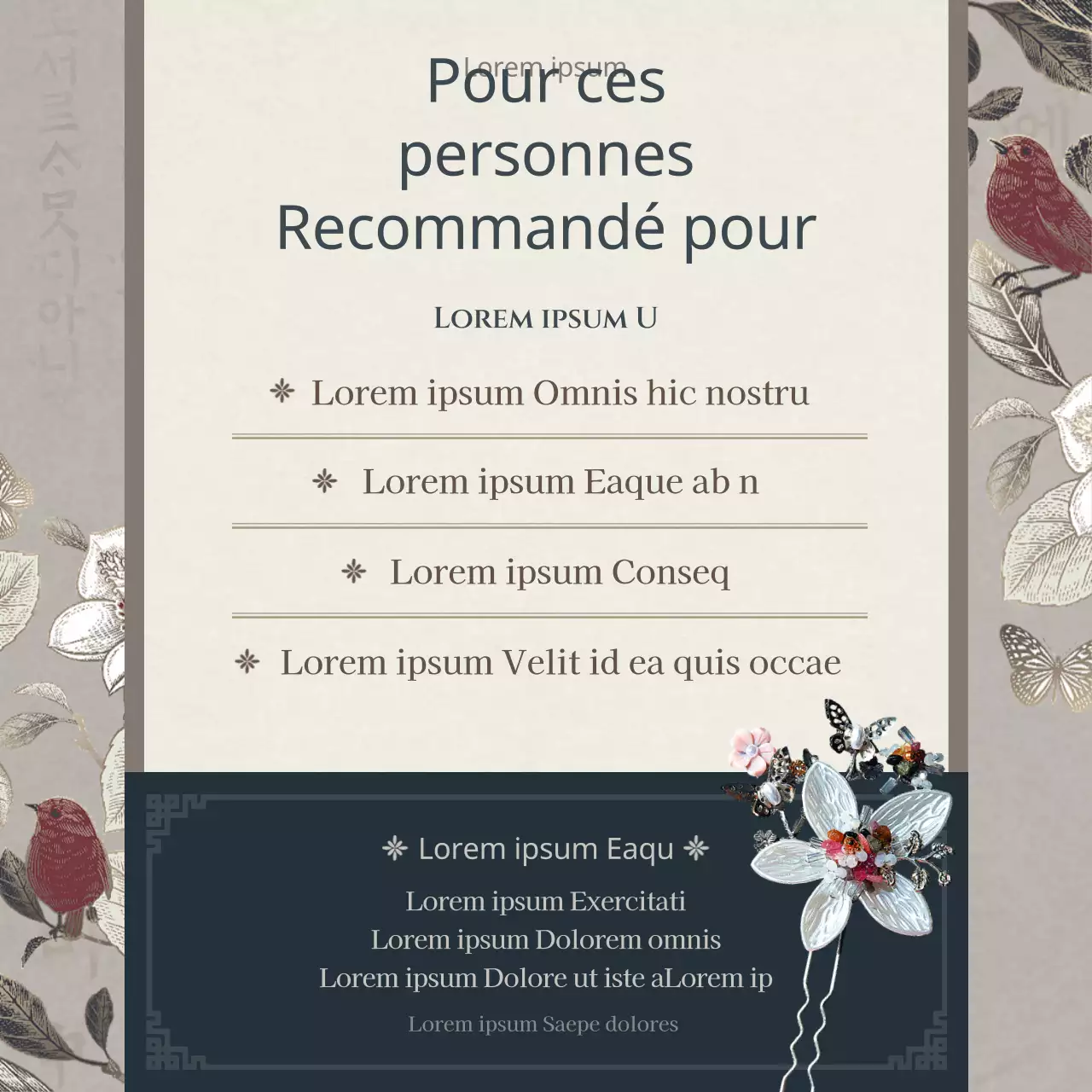 Cours d'une journée pour réaliser une coiffe traditionnelle du Nouvel An chinois en marron et bleu marine