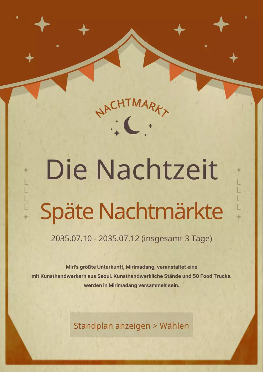 Braune und einfache Girlande Ein Leitfaden für den nächtlichen Markt