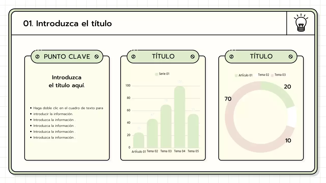 Un kit básico de presentación en amarillo, verde lima y azul