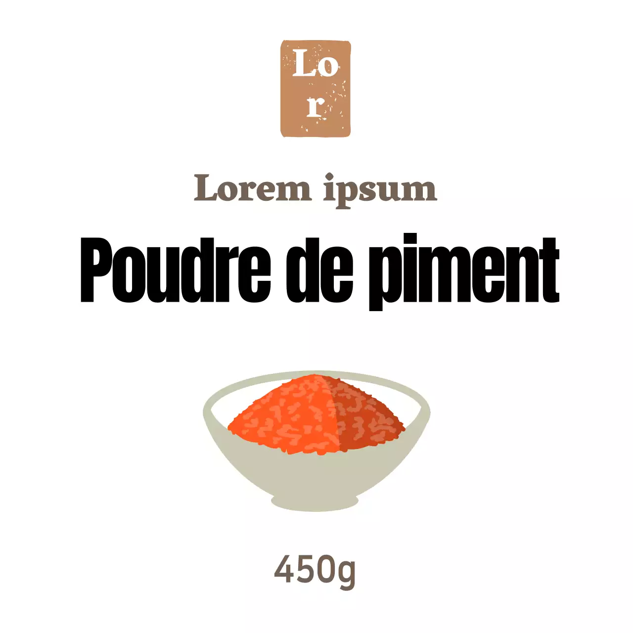 Blanc simple delicatessen side dish chilli sticker