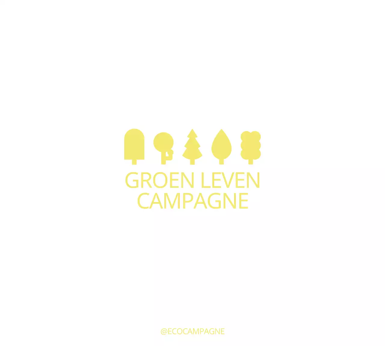 Eenvoudig modern boom illustratie concept voor Green Life campagne promotie