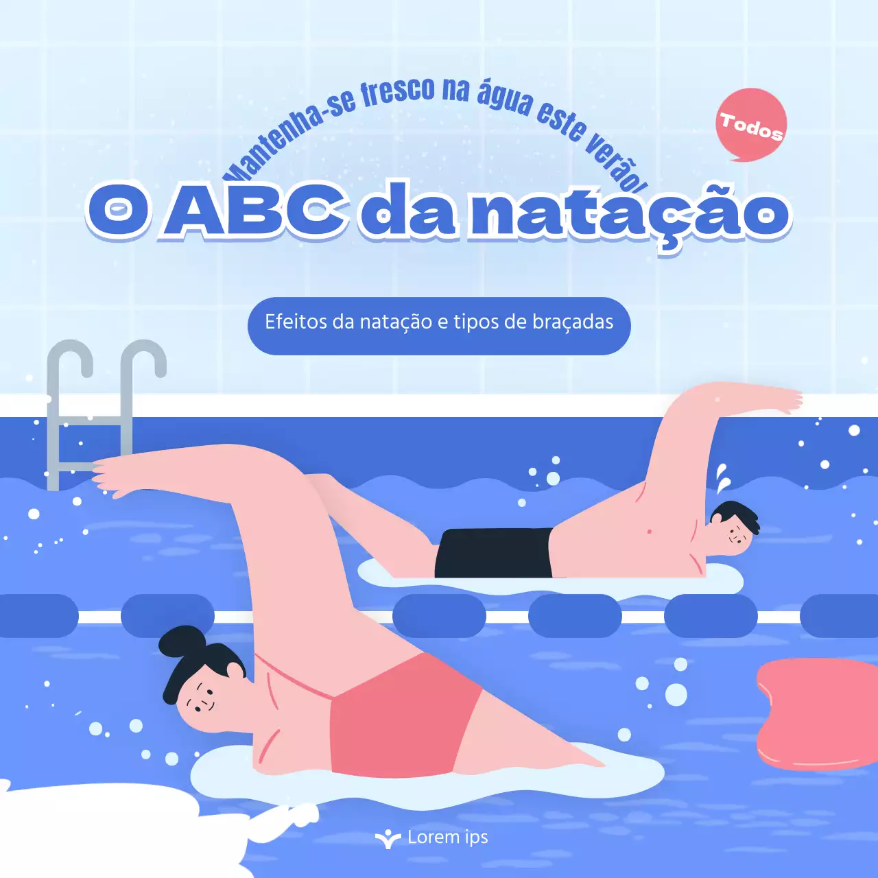 Azul Rosa Ponto Ilustração de A a Z do cartão de nataçãoNotícias