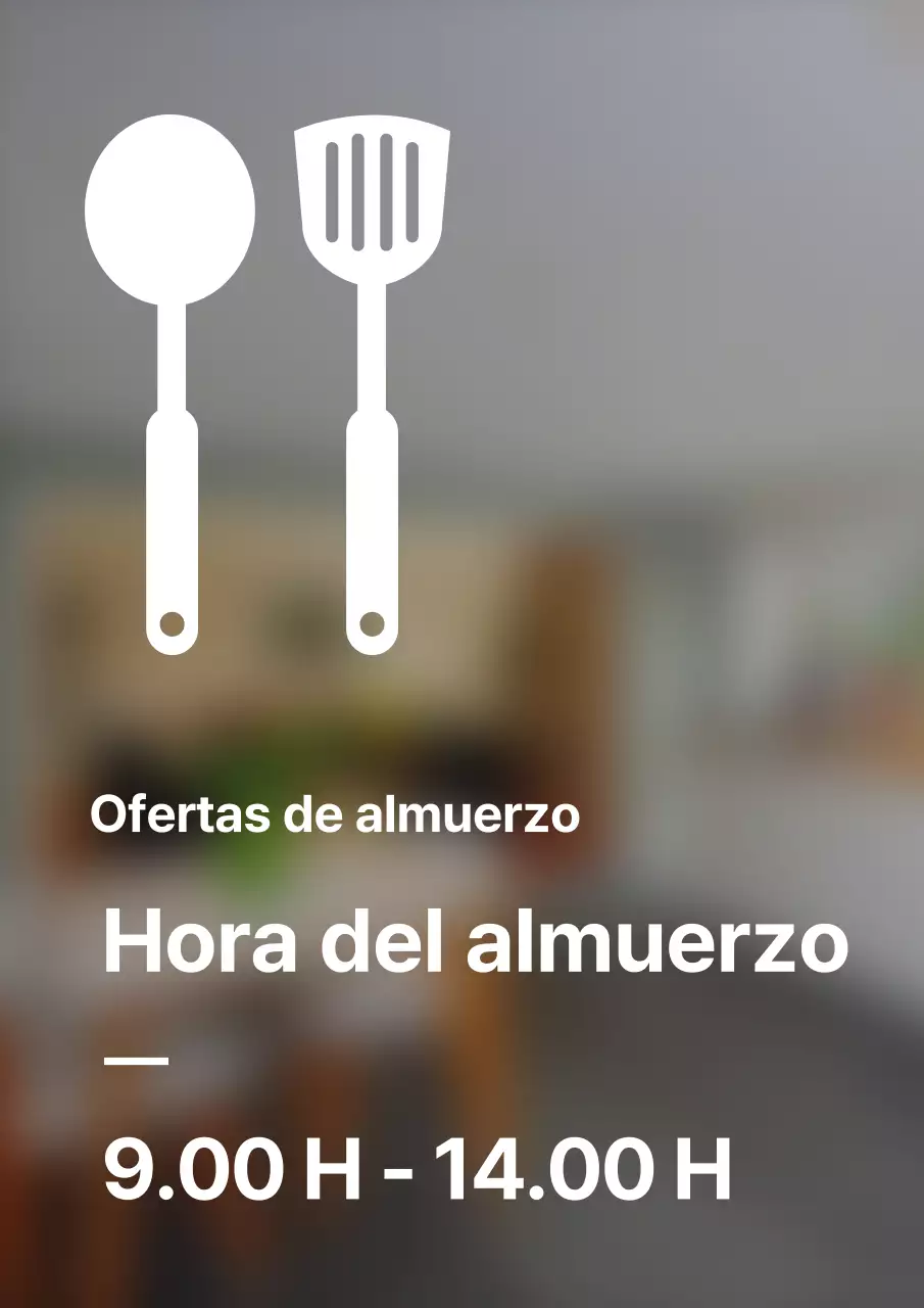 Cartelería limpia y elegante para los menús del mediodía