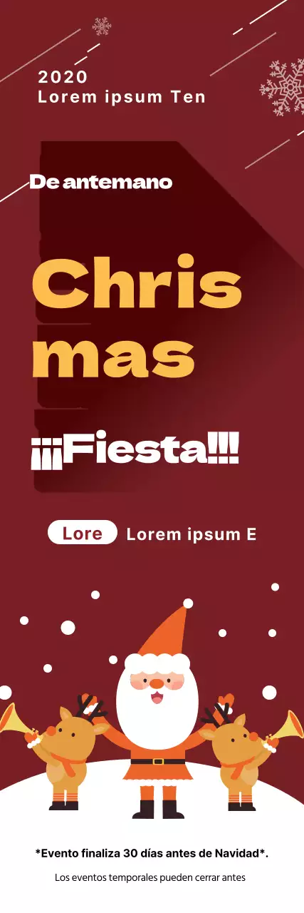 Ilustración roja Lindo evento de Navidad