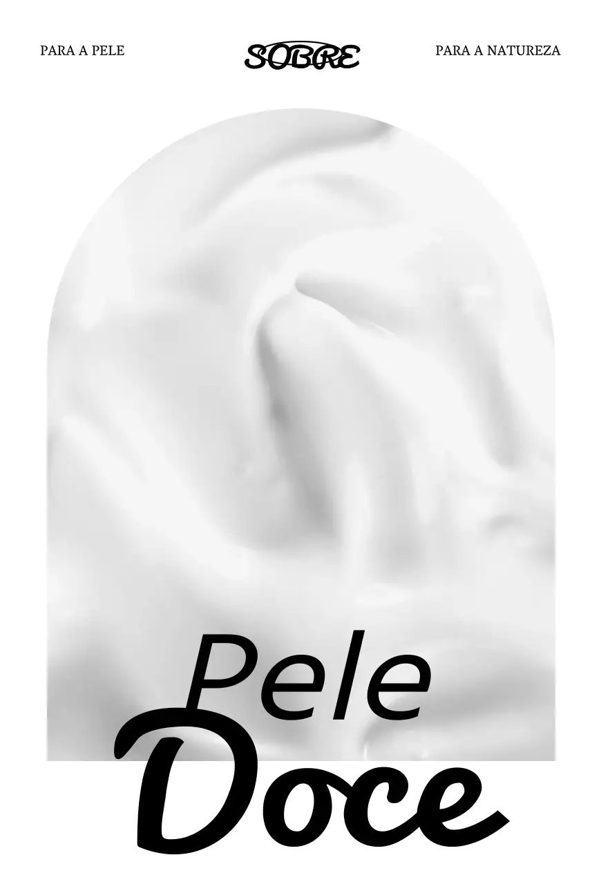 Cartão de agradecimento de conceito de luxo para uma marca de cosméticos com cosméticos brancos e pretos e uma fotografia do oceano.
