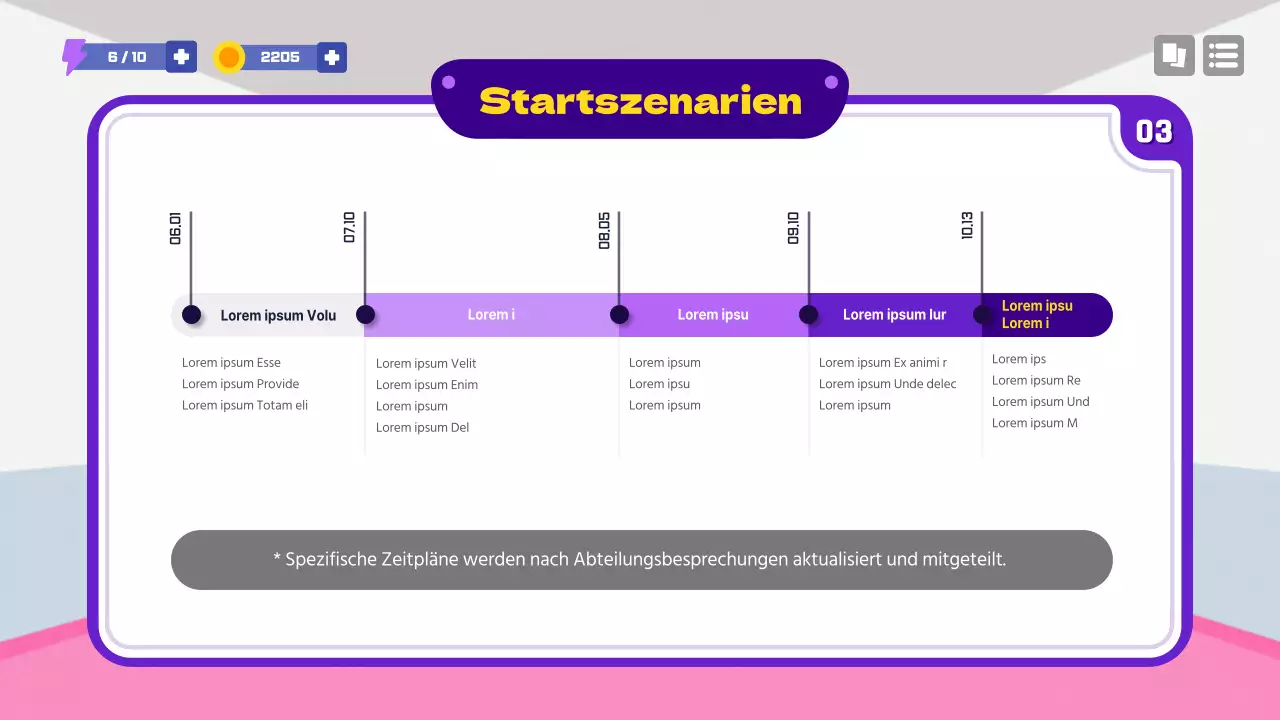 Vorschlag für ein Schulspielkonzept in Lila