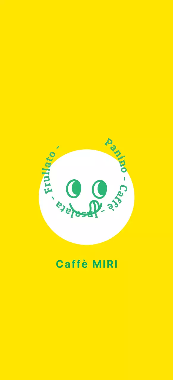 Promuovete il vostro caffè con un logo semplice e stilizzato con emblema giallo e verde.