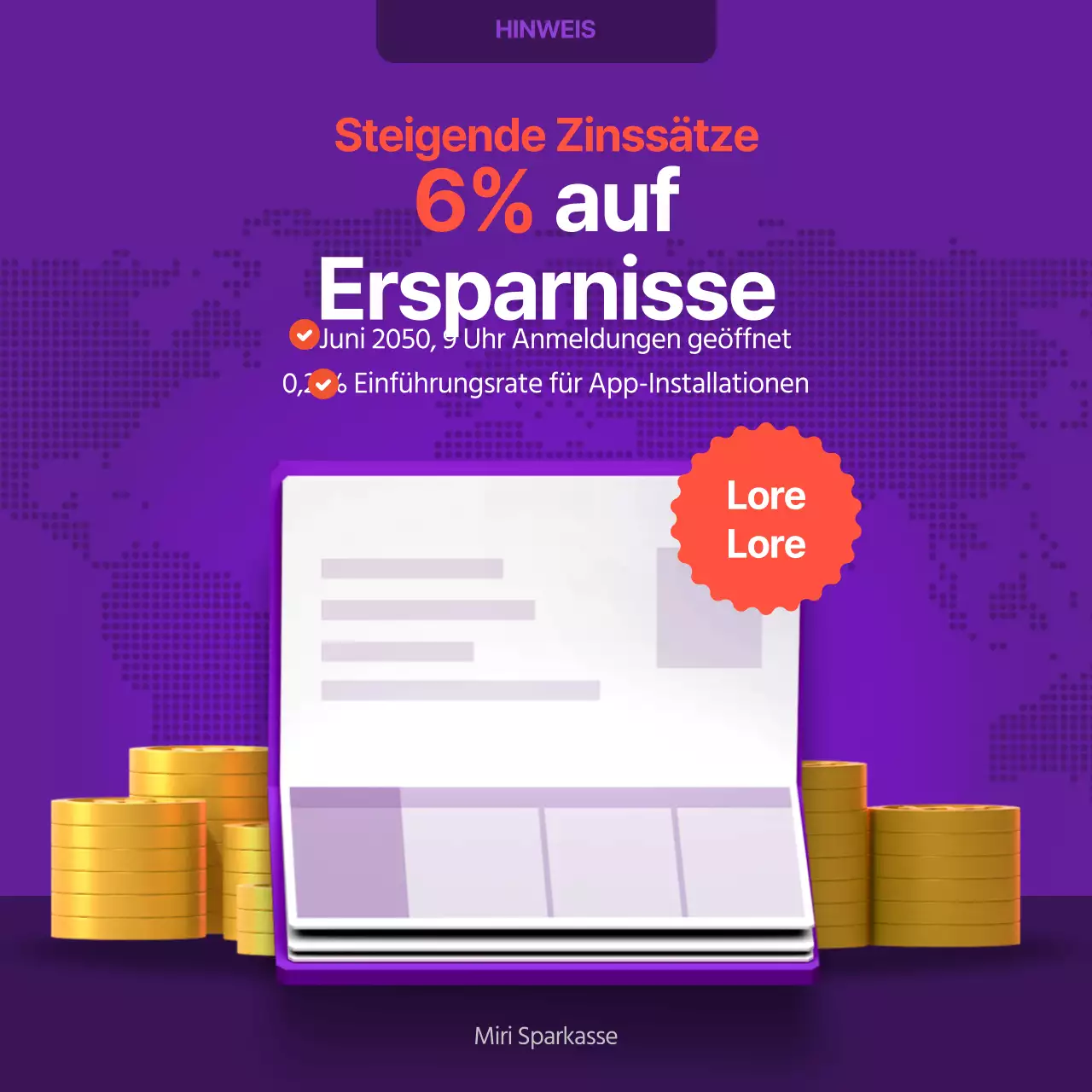 Informationen zur Preiserhöhung in Lila und Rot