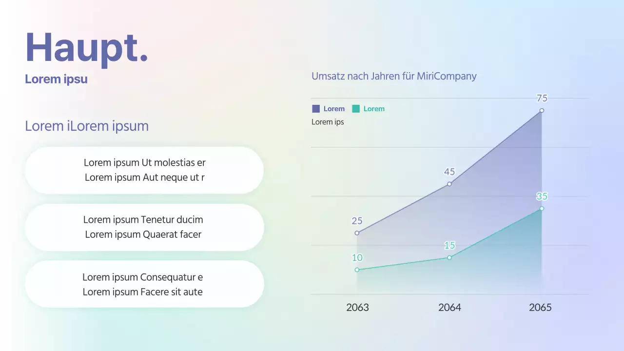 Datenanalysebericht mit pastellfarbenem Farbverlaufshintergrund