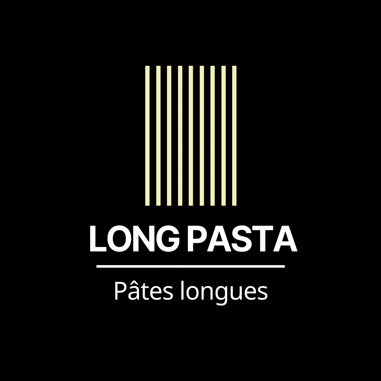Étiquette pour pâtes longues pour les plats d'accompagnement simples et noirs