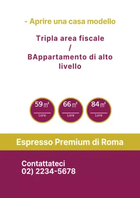 Volantino di vendita semplice per nuove costruzioni in oro e viola