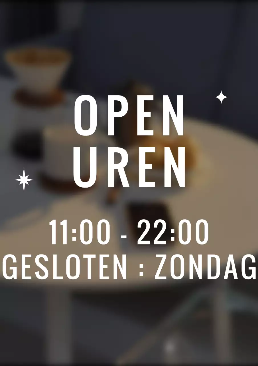 Café tekstuele informatie in een emotionele stijl