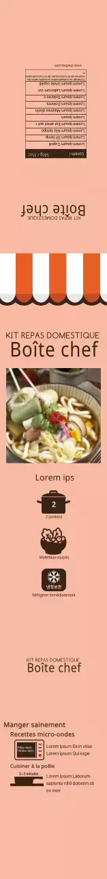 Brochette illustrée rose étiquette udon