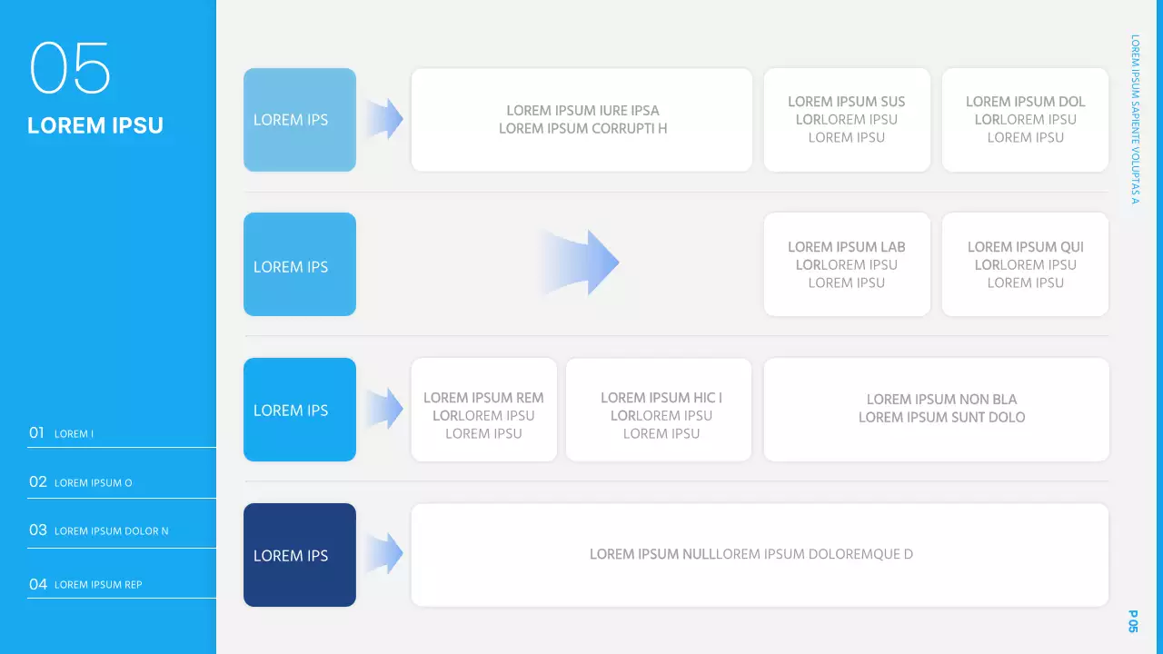 Presentación sencilla del plan de empresa de Año Nuevo en azul claro