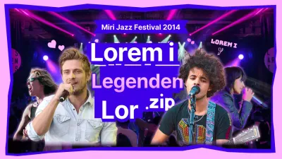 Roze Blauw Concert thema met kleurrijke lichten en portret concept