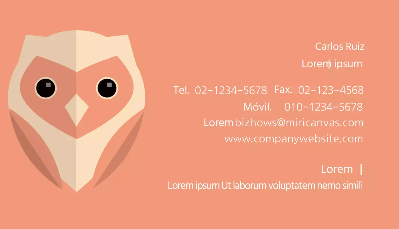 Tarjeta búho