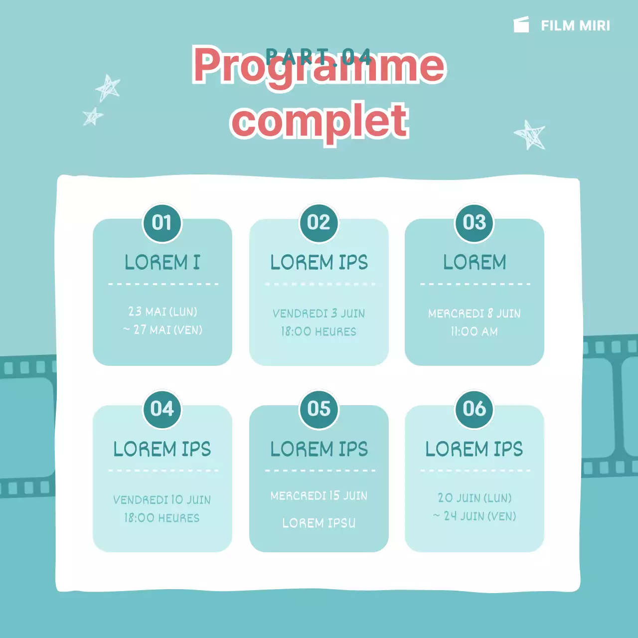 Carte du festival du film de MintyNews