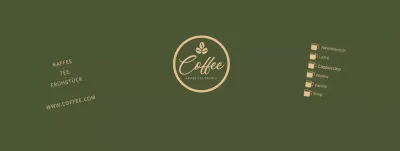 Gold und grün Cafe Getränk Menü Display Pappbecher