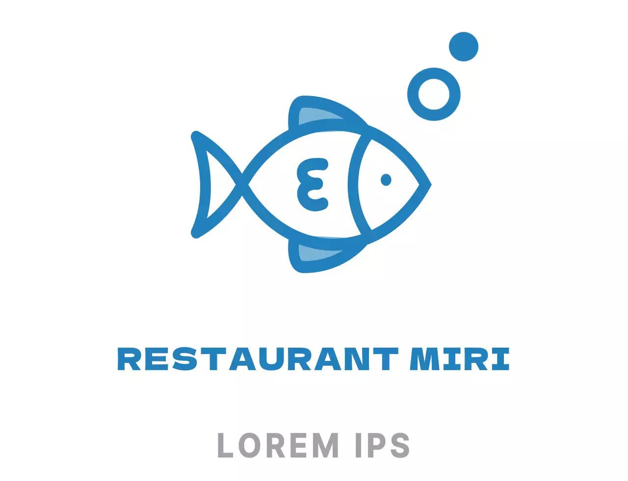 T-shirt bleu sashimi avec logo sashimi