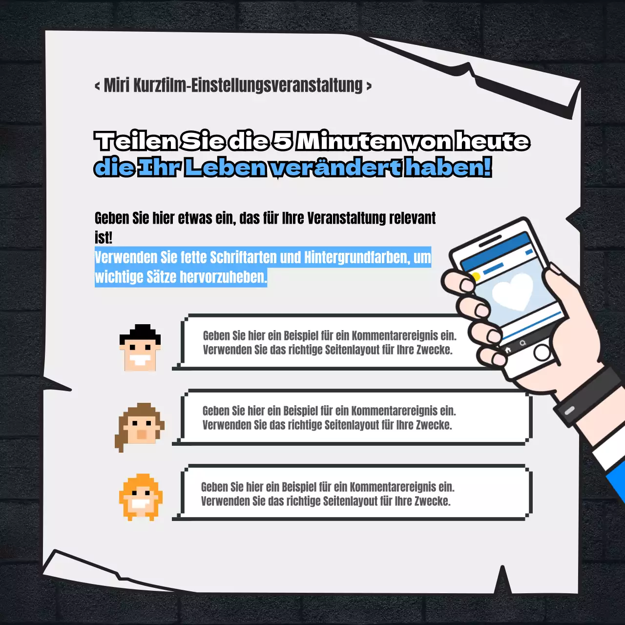 Aufruf zur Unterstützung des Blue Film Concept Filmfestivals