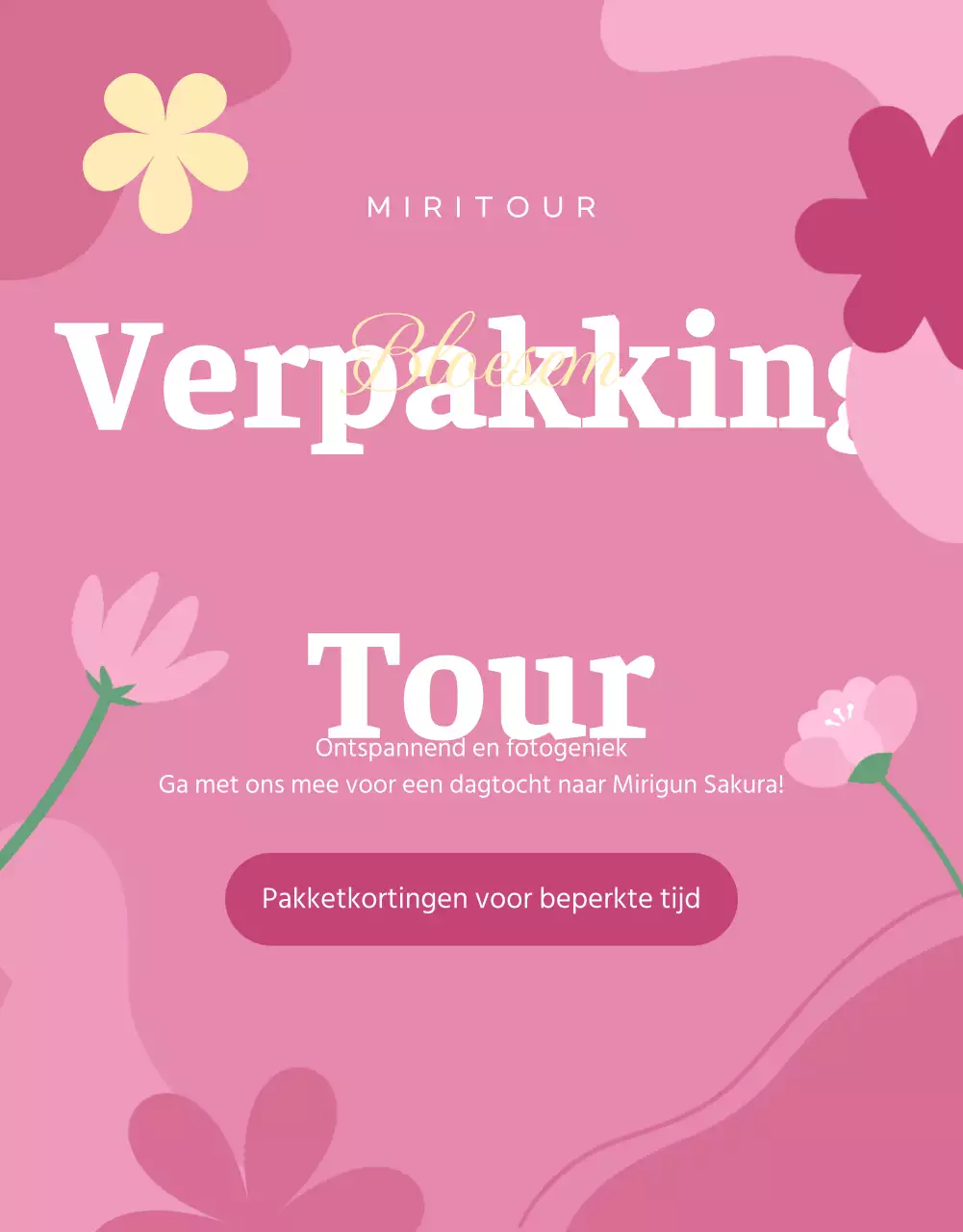 Kersenbloesemtours met een roze twist promoten