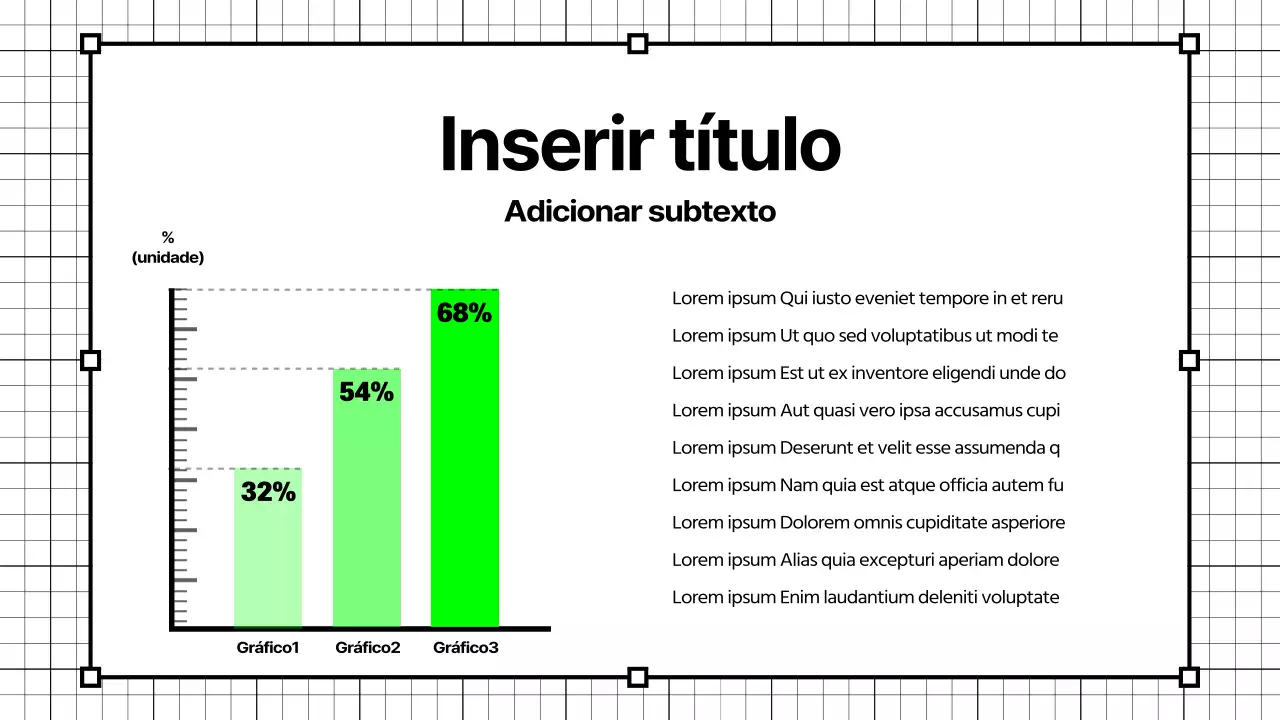 Gráficos simples em preto e cores néon