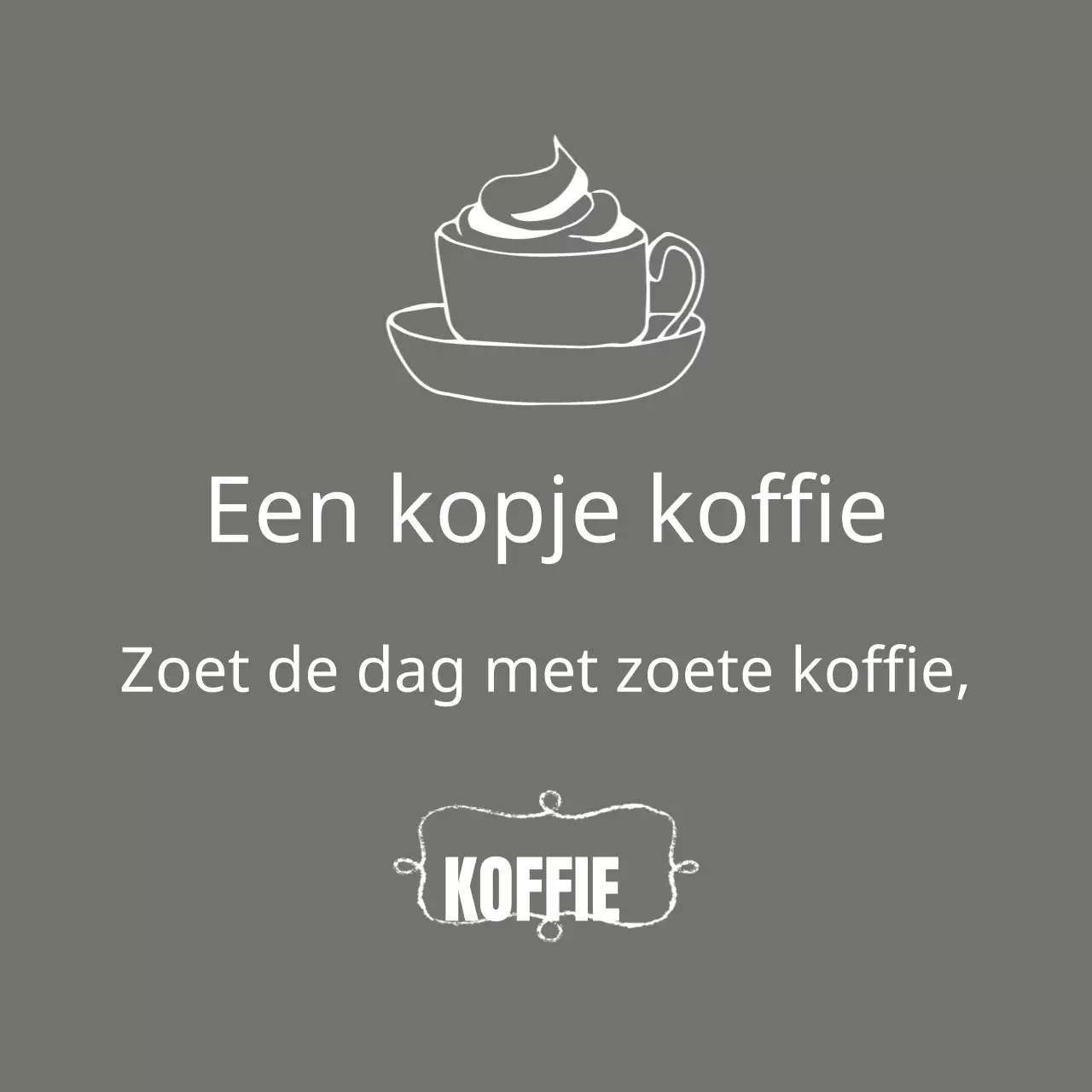 Zoete koffie