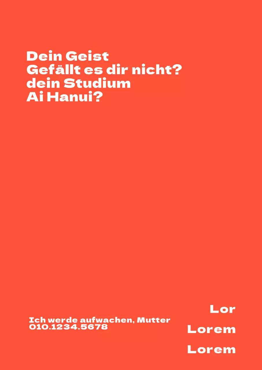 Werbung für die Juniorberufsschule in orange und weißer Schrift