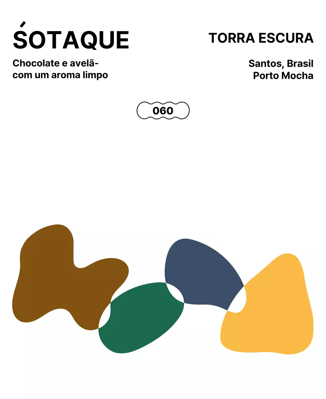 Design simples com formas multicoloridas como acentos