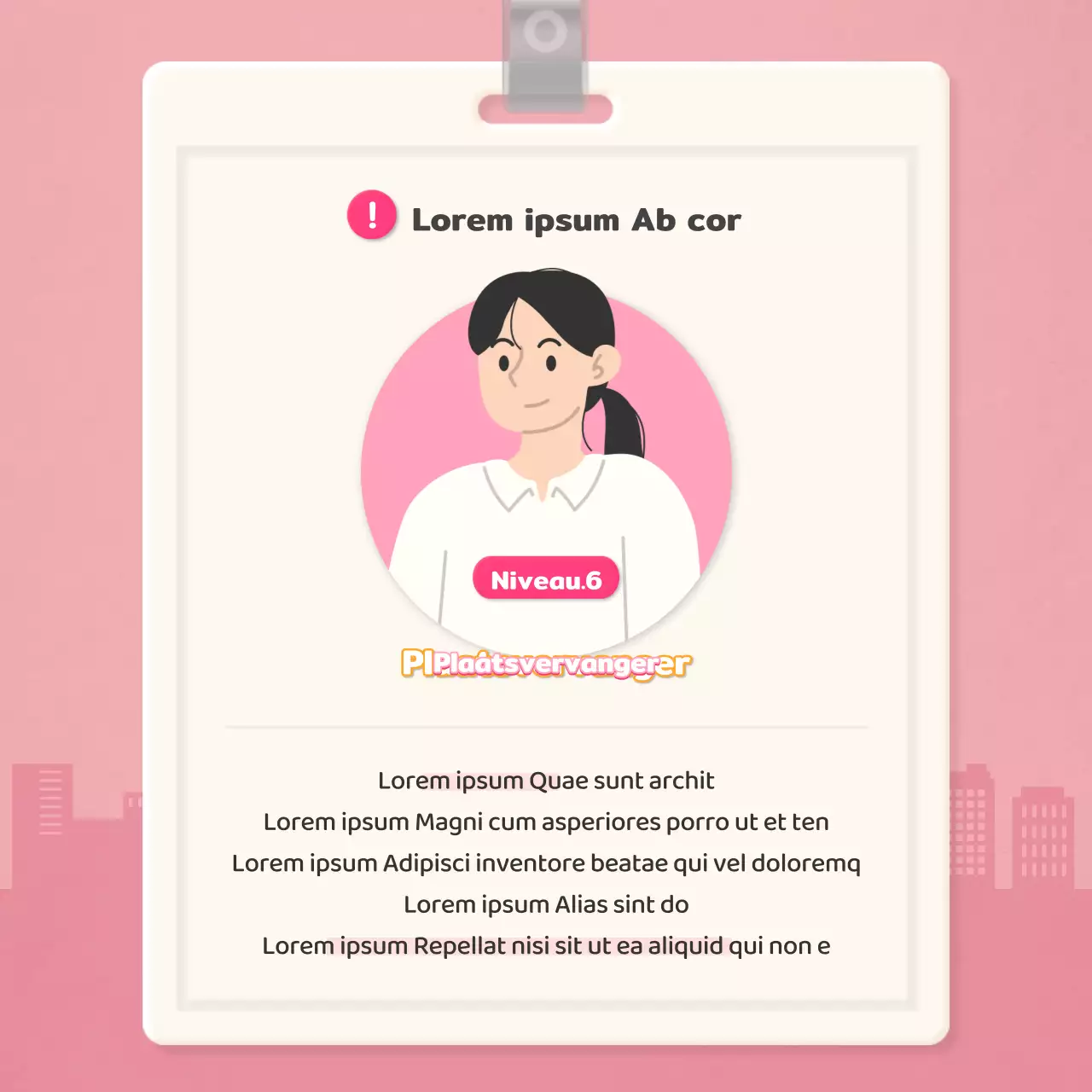 Controlelijst op werknemersniveau met oranje werknemerskaartconcept