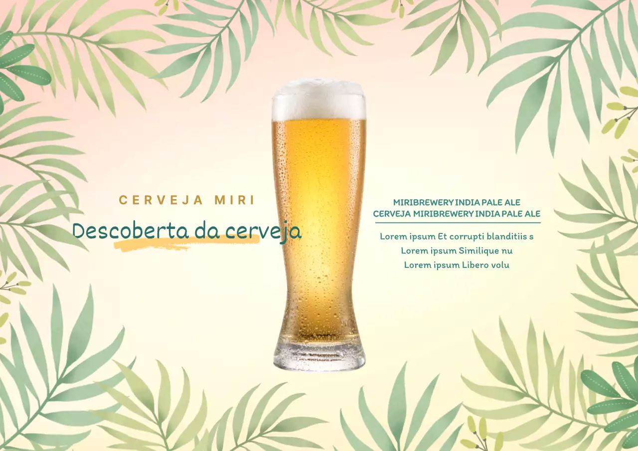 Cartaz de rua da cerveja artesanal tropical