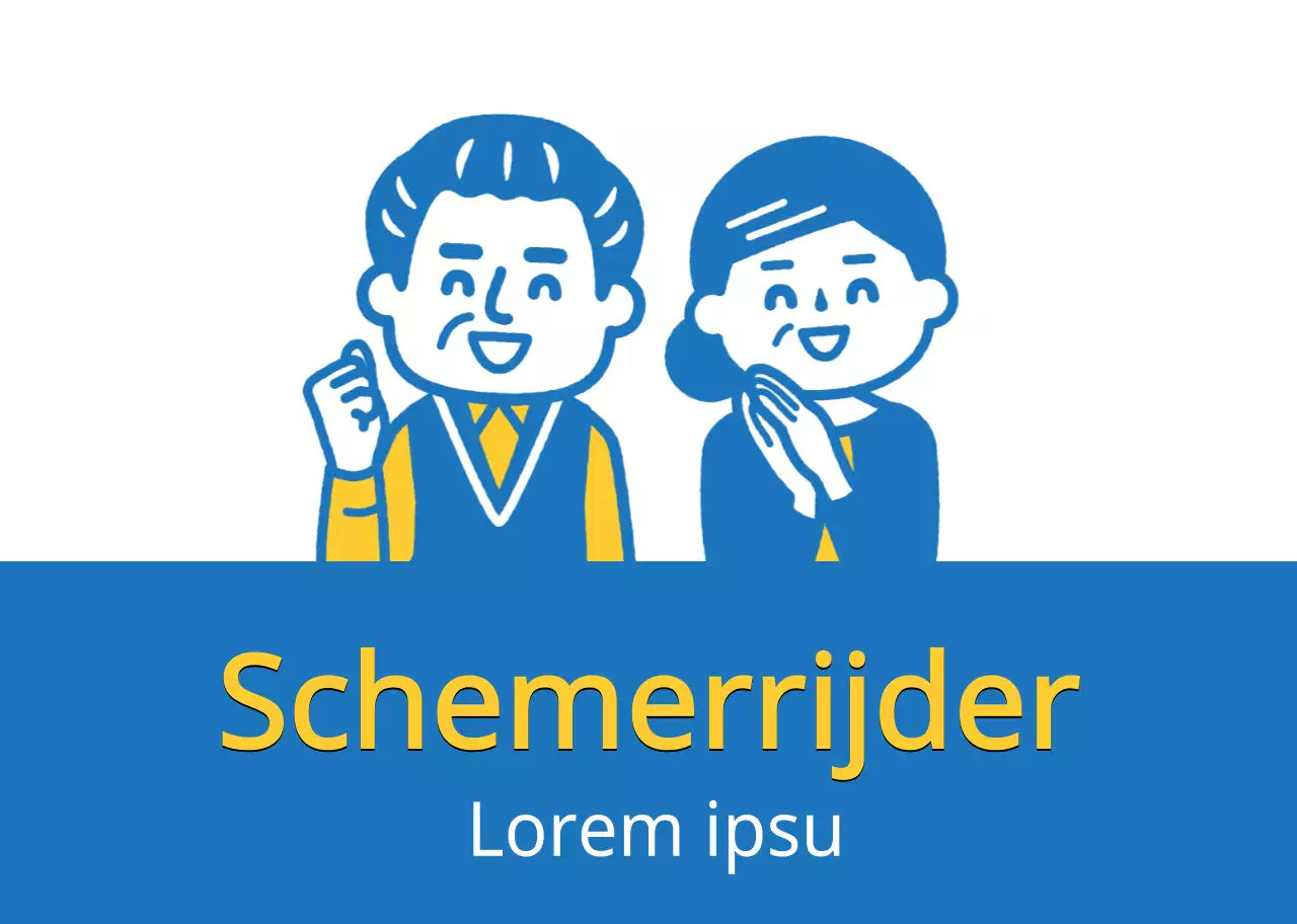 Wit blauw oud echtpaar illustratie veilig rijden