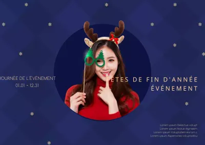Une affiche de Noël élégante en rouge et bleu marine