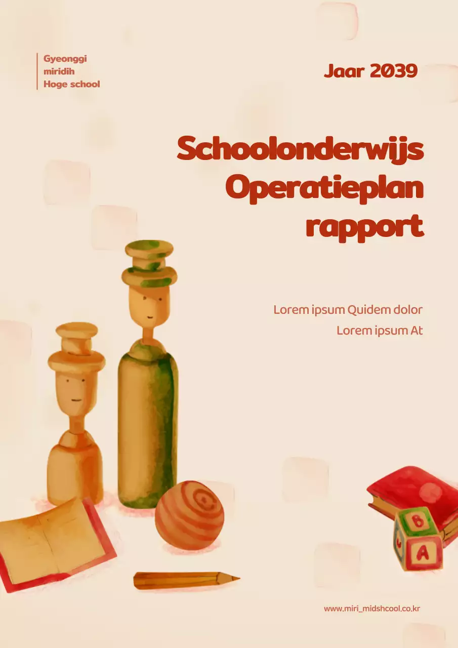 Schoolrapport met rood illustratieconcept