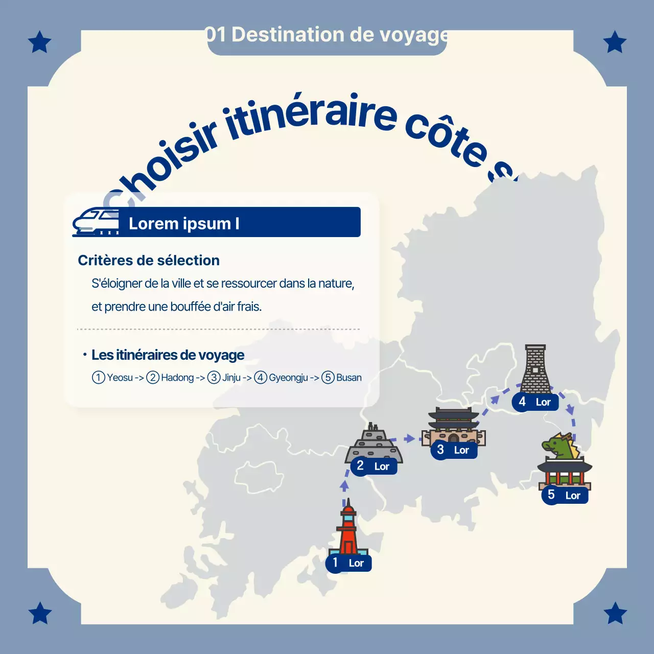 Les couleurs pastel des voyages en train sur la côte sud