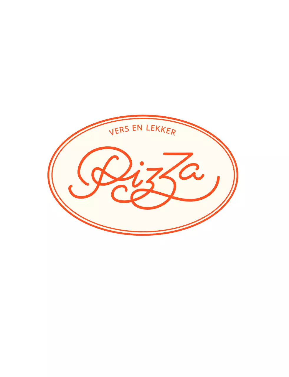 Rood pizzeria logo restaurant t-shirt