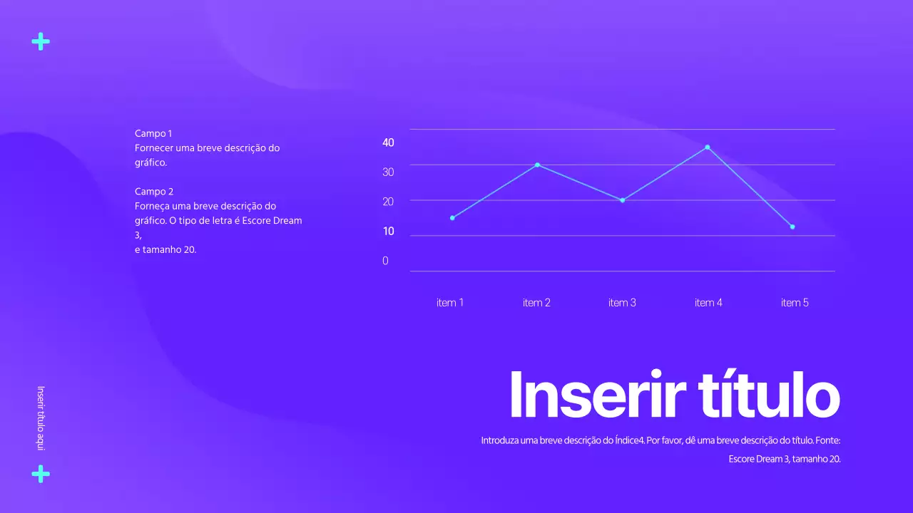 Gráfico de estilo gradiente em roxo