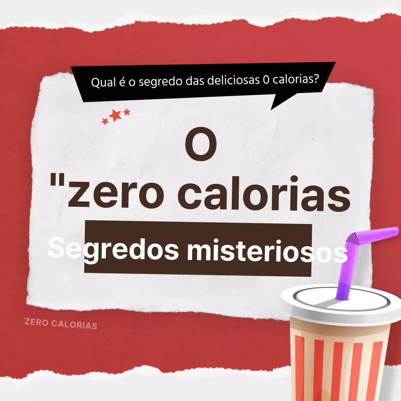 O cartão secreto vermelho e sem caloriasdesign de notícias