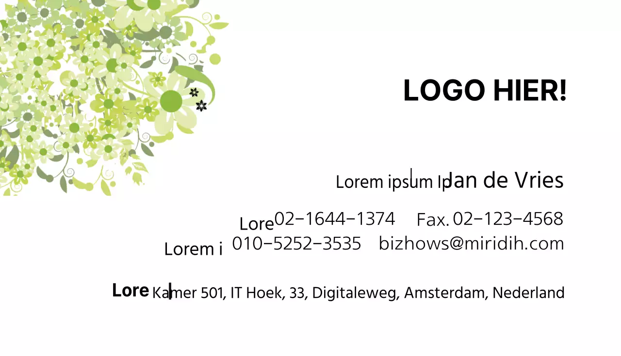 Jaarlijkse blauwe visitekaart