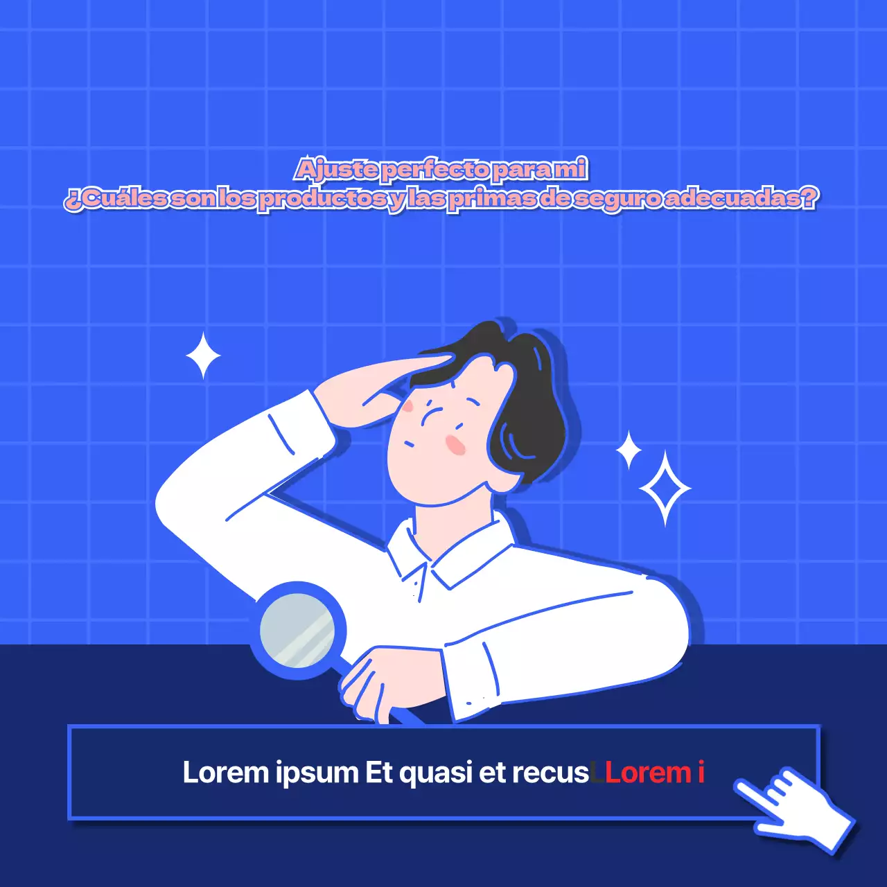 Lo esencial del seguro en una simpática y fiable ilustración en amarillo y rosa