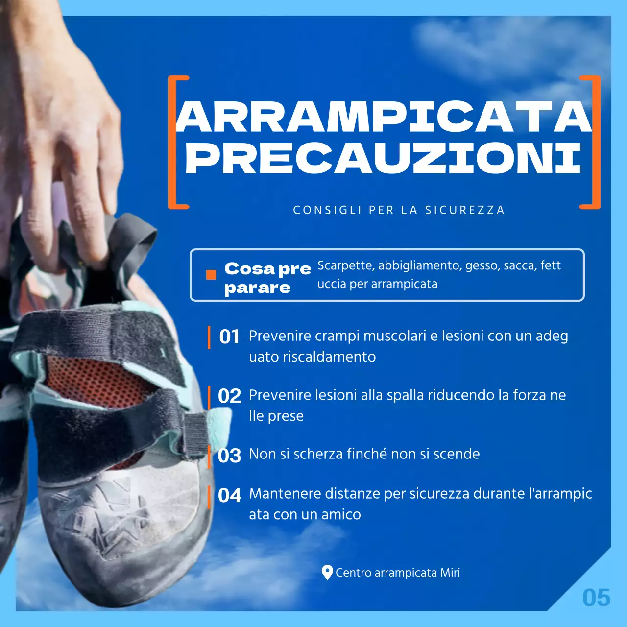 Sulla scalata del concetto di cielo blu e arancione