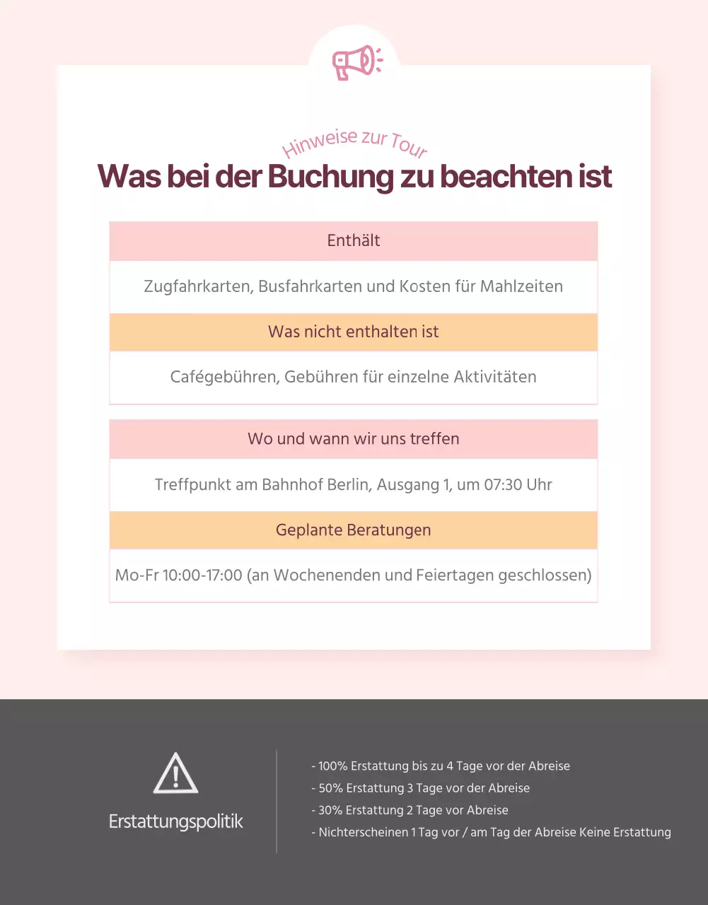 Förderung von Kirschblütentouren mit einer rosafarbenen Note