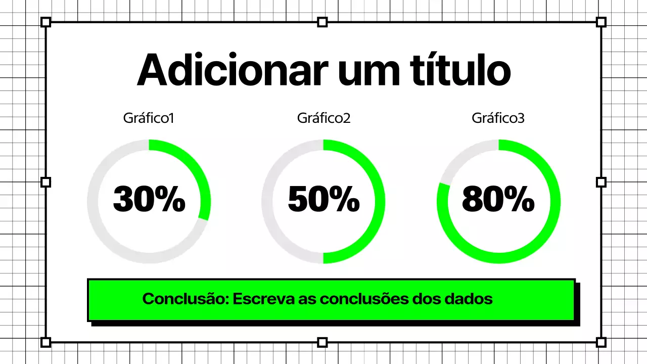 Gráficos simples em cores néon