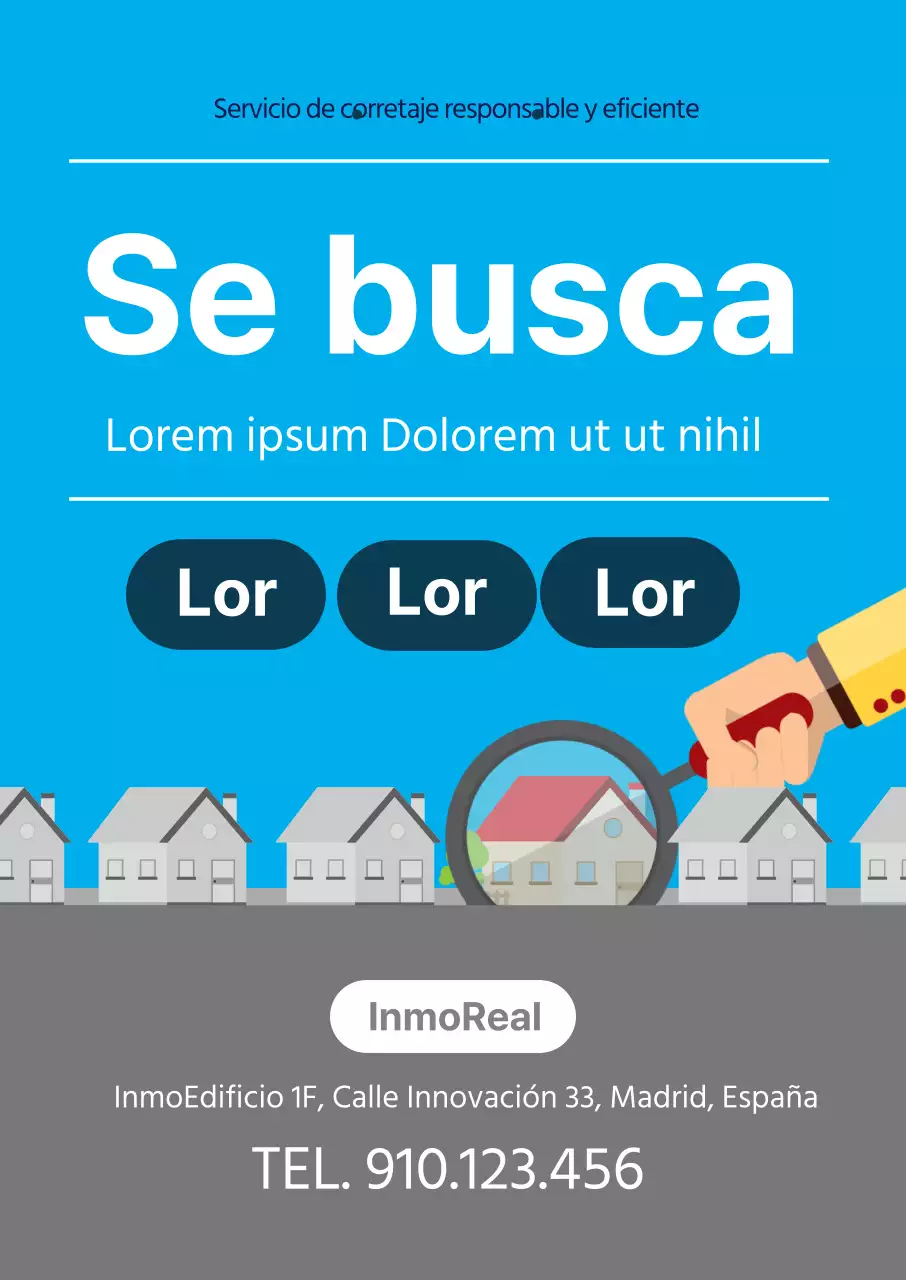 Ilustración azul promoción de propiedades limpias