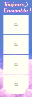 Nuages violets et rêveurs Concept Photo Layout