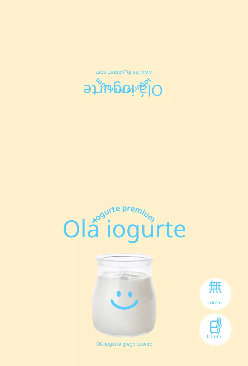 Cartões de pasta de iogurte de limão para promoção de produtos