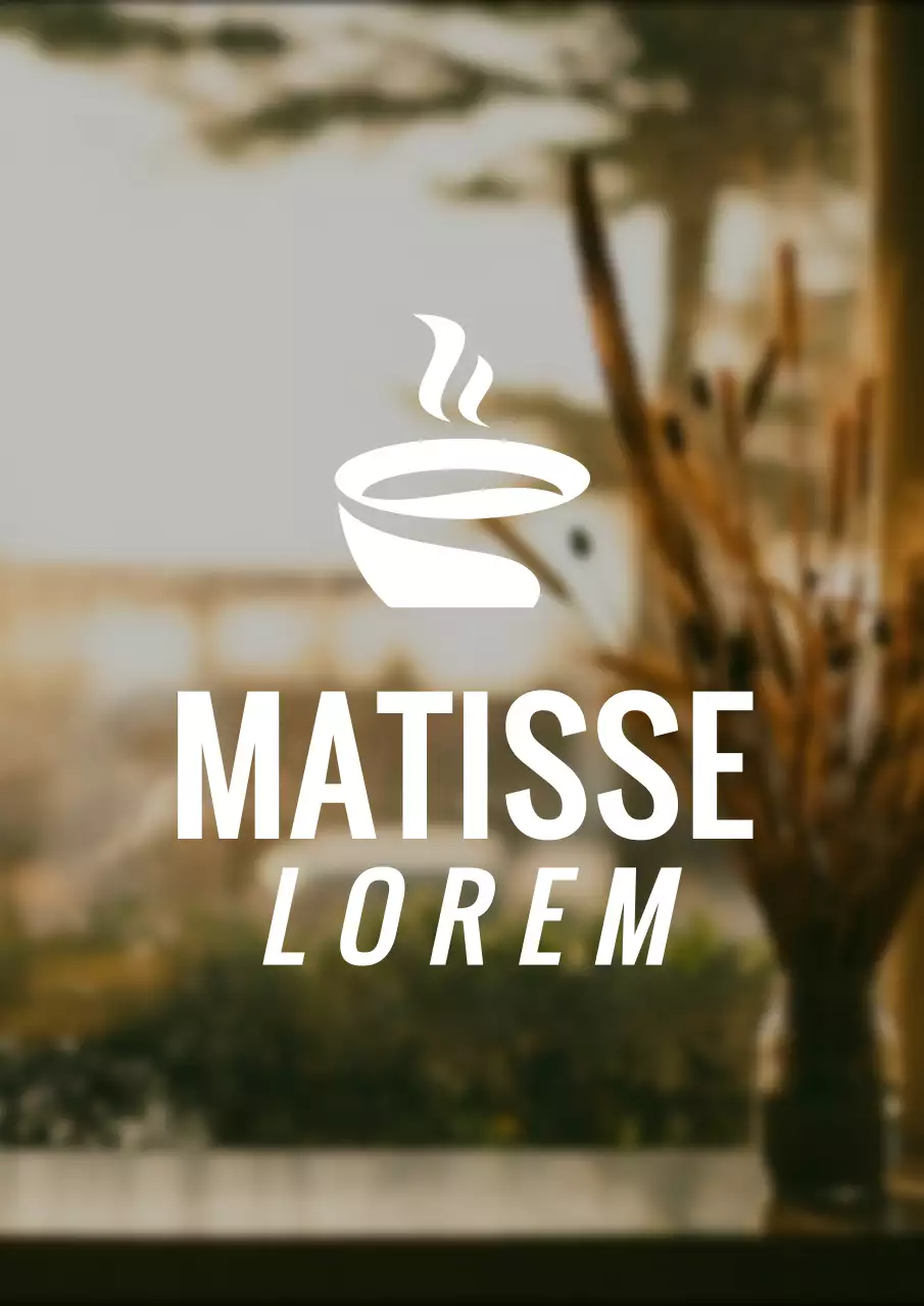 Logotipo del símbolo de una cafetería de estilo sencillo