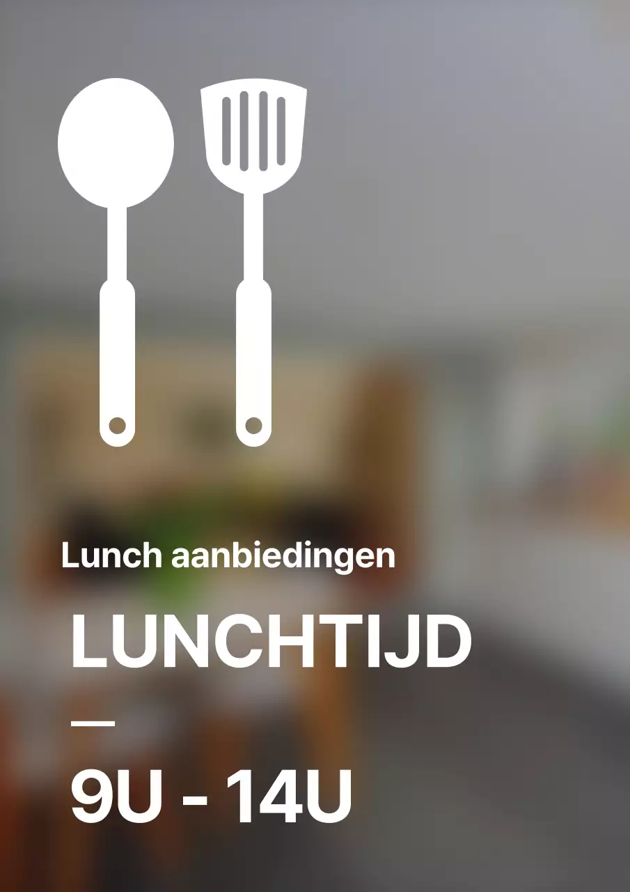 Schone, stijlvolle bewegwijzering voor lunchspecials